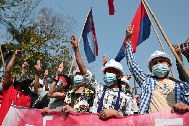NLD ขอบคุณชาวเมียนมาลุกฮือต้านรัฐประหาร