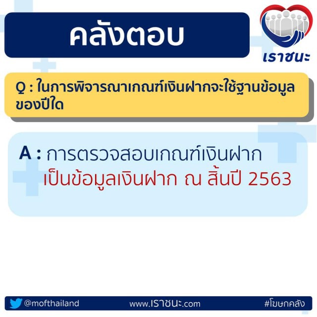 "คลัง"เคลียร์ชัด 4 ข้อสงสัย!! ทำไม"เราชนะ" จึงได้จำกัดสิทธิ์ข้าราชการและไม่ให้เงินสด