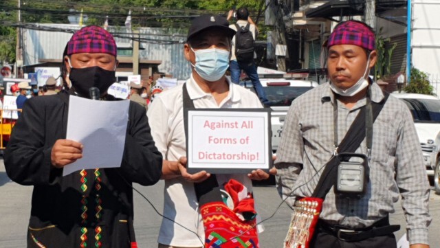 ชาวคะฉิ่นประณามรัฐประหารในเมียนมา