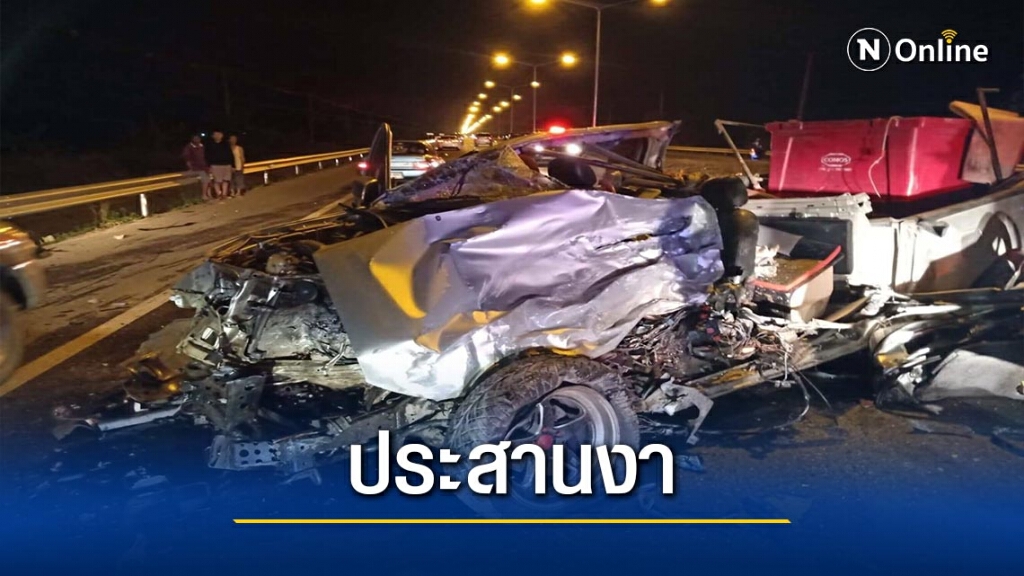 "ปาเจโร่"ชนประสานงาปิคอัพ ดับ1 สาหัส 2 "ปาเจโร่"ชนประสานงาปิคอัพ ดับ1 สาหัส 2