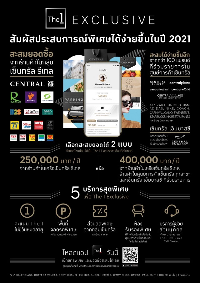 The 1 ผนึกเซ็นทรัลขยายสิทธิประโยชน์ให้ลูกค้า