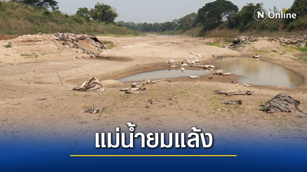 สัญญาณแล้งมาเร็วแม่น้ำยมแห้งขอดหลายจุด