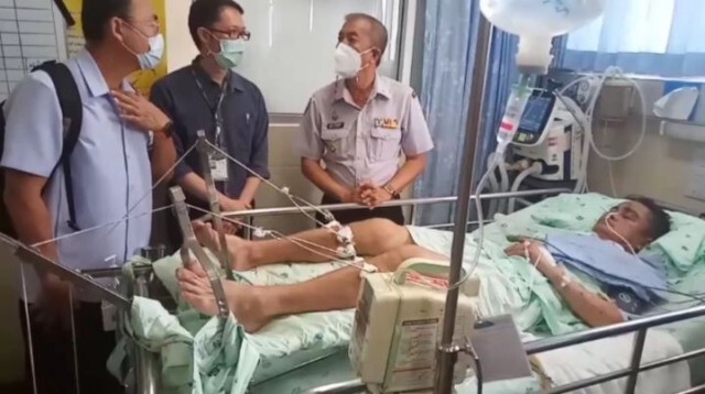ผวจ.รุดเยี่ยมผู้ใหญ่บ้านถูกตีขณะปฏิบัติงาน