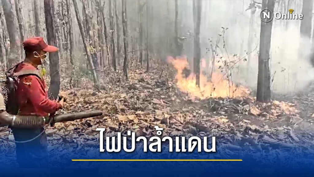 ไฟป่าพม่าล้ำแดนไทยวอด80ไร่ ไฟป่าพม่าล้ำแดนไทยวอด80ไร่