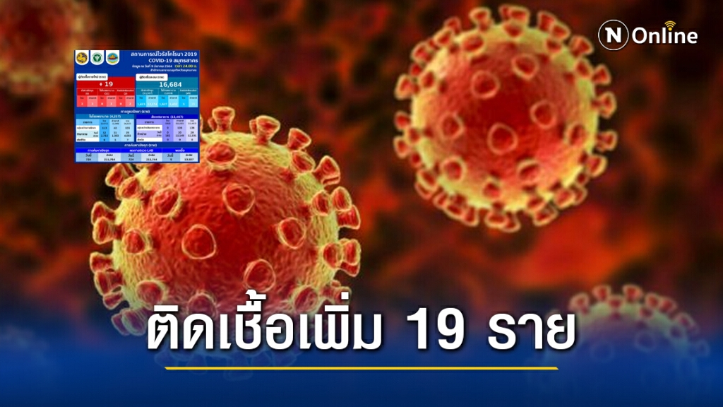 สมุทรสาคร พบผู้ติดเชื้อโควิดเพิ่ม 19 ราย ยอดสะสม 16,684 ราย สมุทรสาคร พบผู้ติดเชื้อโควิดเพิ่ม 19 ราย ยอดสะสม 16,684 ราย