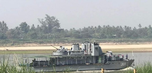 กองทัพเมียนมาส่งเรือรบ-ยึดพื้นที่แม่น้ำสาละวิน