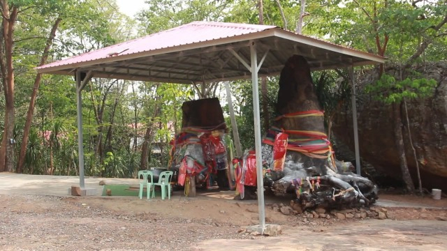 เลขเด็ด"ธิดานาคี"ชูนิ้วใบ้หวยรำถวายองค์เจ้าปู่วัดภูตะเภาทอง