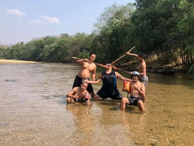 แห่เล่นน้ำแม่แจ่มคลายร้อน