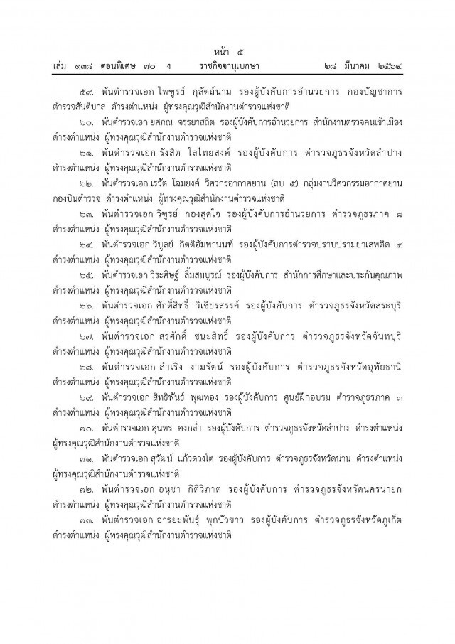 โปรดเกล้า ฯ"บิ๊กโจ๊ก "ดำรงตำแหน่ง ที่ปรึกษา (สบ.9)ตร.