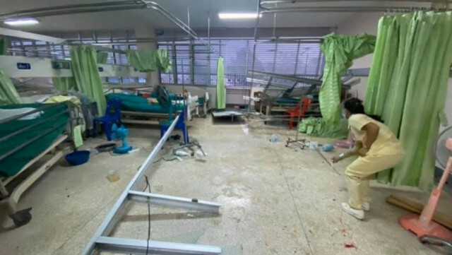 พายุฤดูร้อนถล่มโรงพยาบาลวิเชียรบุรี ห้องผู้ป่วยพังกระจาย