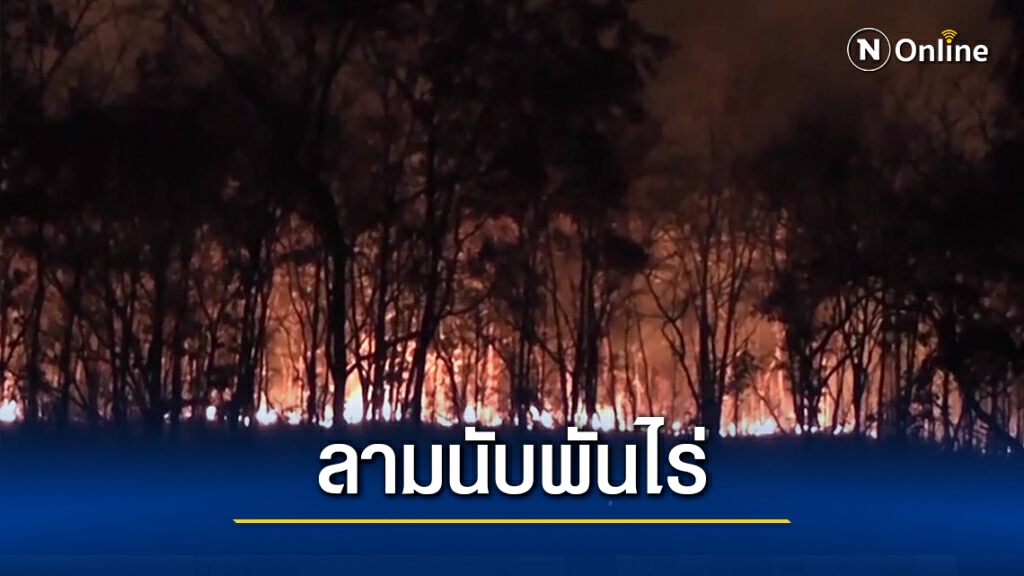ไฟป่ายังลามหนักบนเทือกเขาภูแลนคา วอดแล้วนับพันไร่