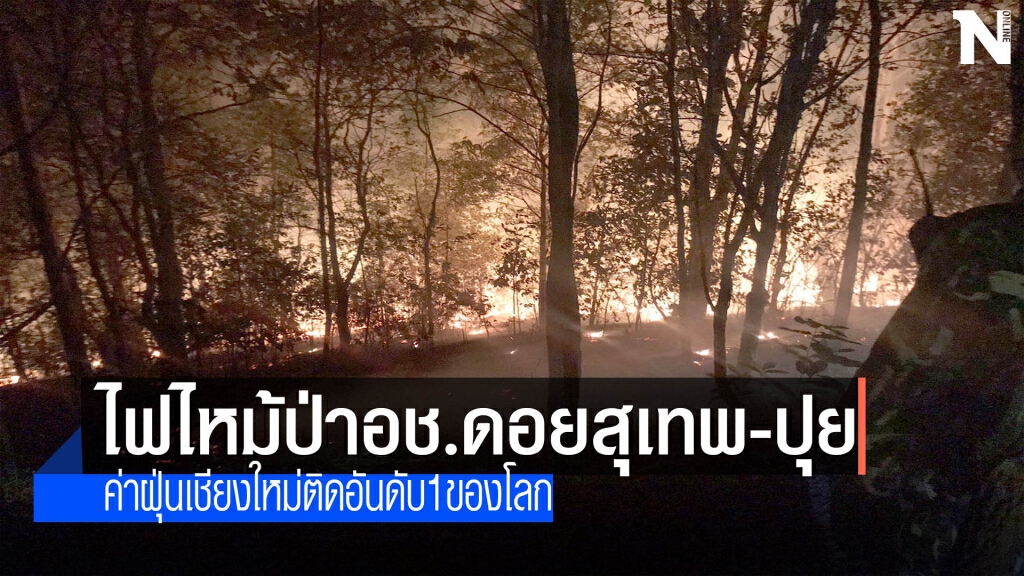 ไฟไหม้ป่า"ดอยสุเทพ"-PM2.5เชียงใหม่พุ่งอันดับ1ของโลก