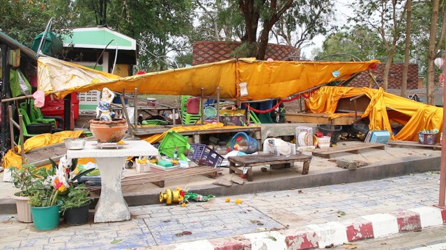วงจรปิดบันทึกภาพนาทีพายุพัดร้านค้า ทางจังหวัดเร่งช่วยเหลือ
