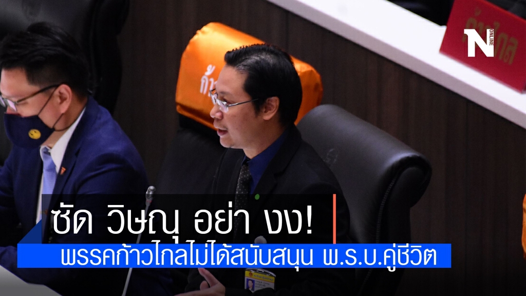 ณัฐวุฒิ ก้าวไกล ซัด วิษณุ อย่า งง! พรรคก้าวไกลไม่ได้สนับสนุน พ.ร.บ.คู่ชีวิต ณัฐวุฒิ ก้าวไกล ซัด วิษณุ อย่า งง! พรรคก้าวไกลไม่ได้สนับสนุน พ.ร.บ.คู่ชีวิต
