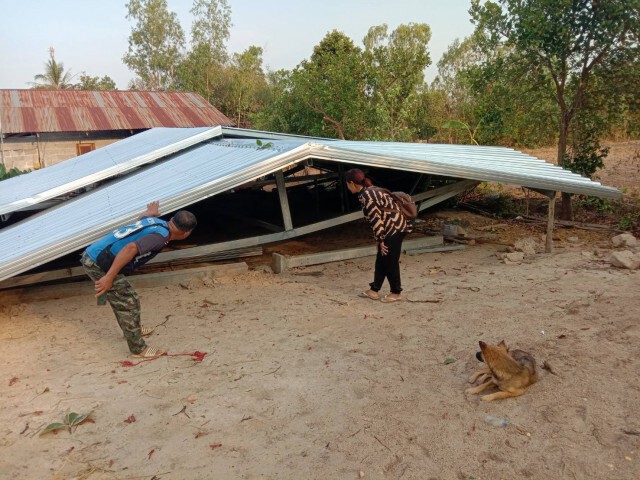 พายุถล่มอำนาจเจริญ บ้านเรือนปชช.เสียหาย