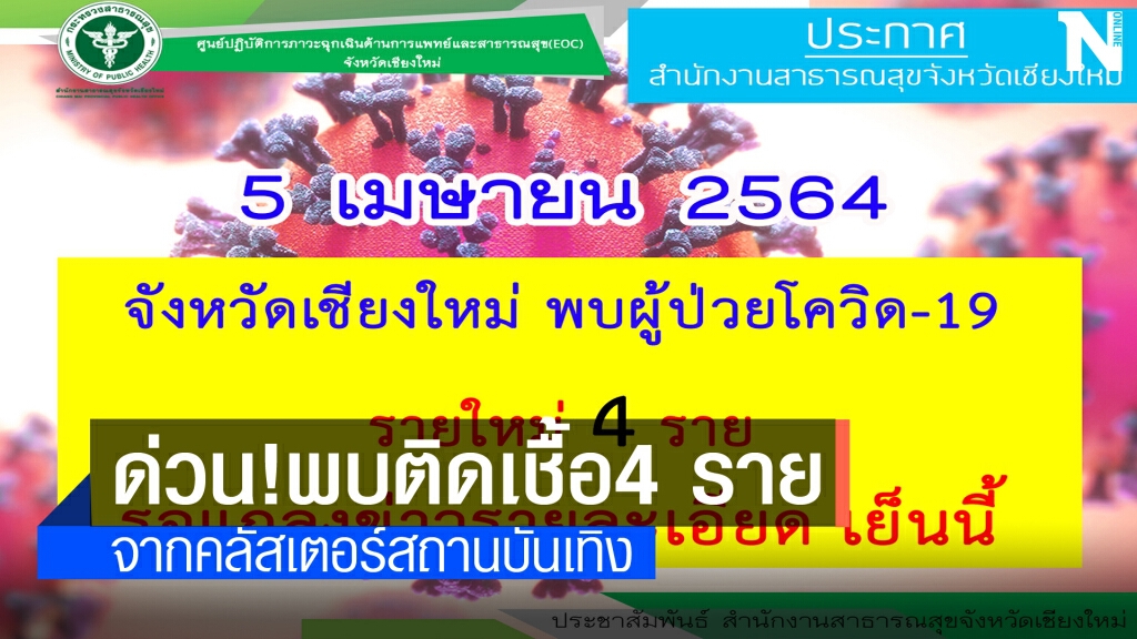คลัสเตอร์สถานบันเทิงลามเชียงใหม่ไข่แตก4ราย