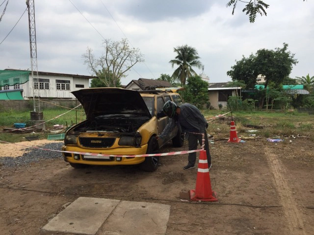 รวบหนุ่มราดน้ำมันเผารถตัดถ่างกู้ภัยเมตตาธรรมกาฬสินธุ์