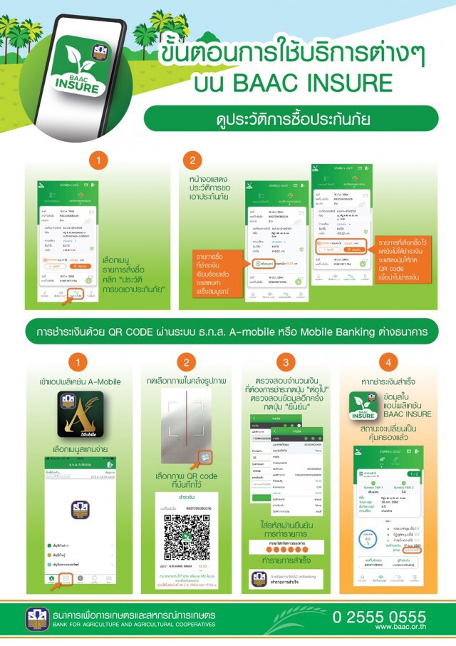 ธ.ก.ส. เปิดรับทำประกันภัยข้าวนาปีเป้า 46 ล้านไร่