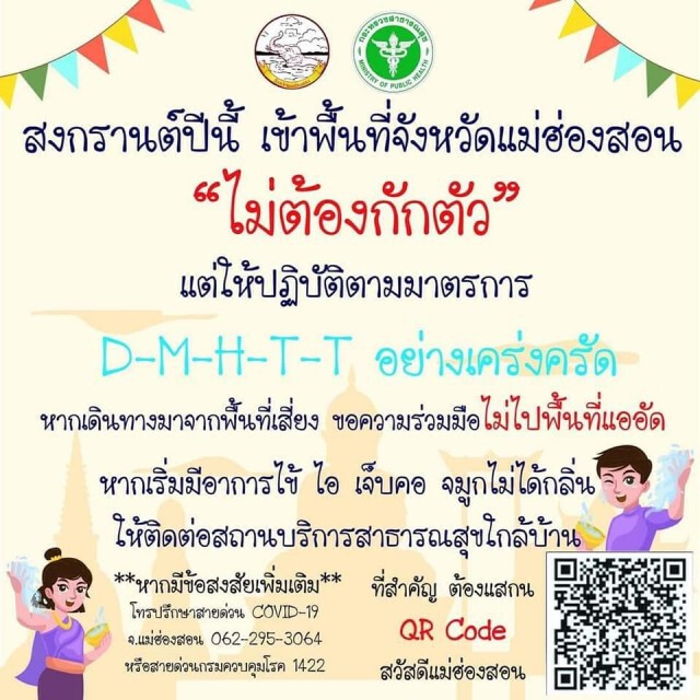 "แม่ฮ่องสอน"ติดโควิดเพิ่ม6