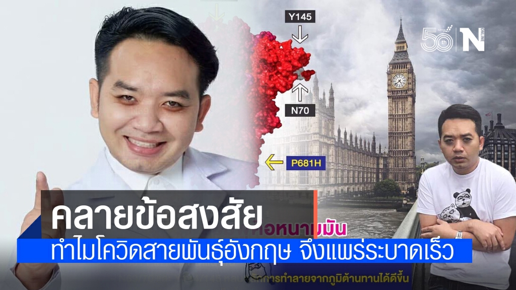 "หมอแล็บแพนด้า" คลายข้อสงสัย ทำไมโควิด-19 สายพันธุ์อังกฤษ จึงแพร่ระบาดเร็ว "หมอแล็บแพนด้า" คลายข้อสงสัย ทำไมโควิด-19 สายพันธุ์อังกฤษ จึงแพร่ระบาดเร็ว