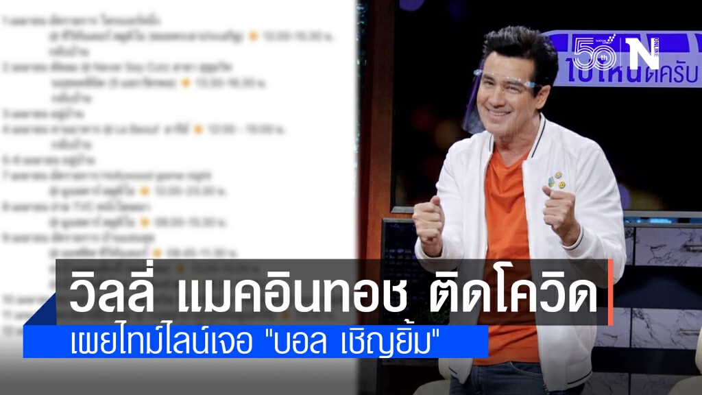 "วิลลี่ แมคอินทอช" ติดโควิด-19 เผยไทม์ไลน์เจอ "บอล เชิญยิ้ม"