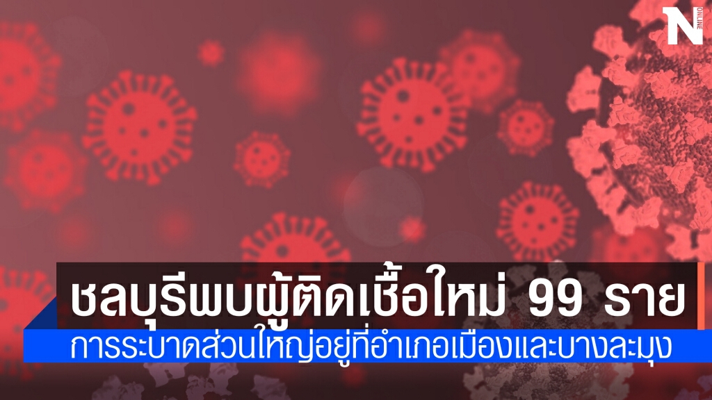 "ชลบุรี" พบผู้ติดเชื้อรายใหม่อีก 99 ราย อยู่ระหว่างสอบสวนโรค 41 ราย