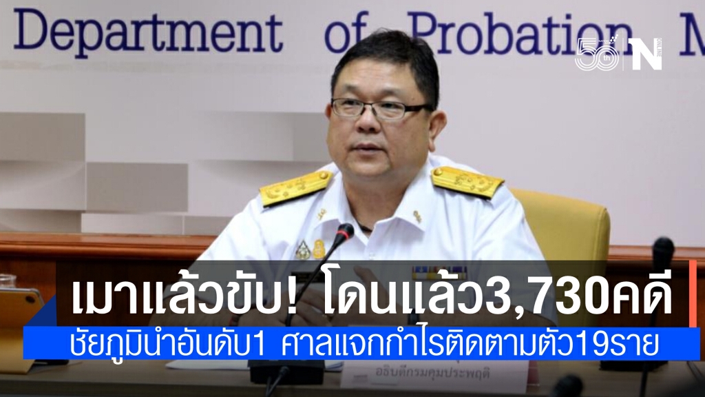 สงกรานต์บันเทิง เมาแล้วขับถูกจับ รวม 3,730 คดี  ชัยภูมิ นำอันดับ 1