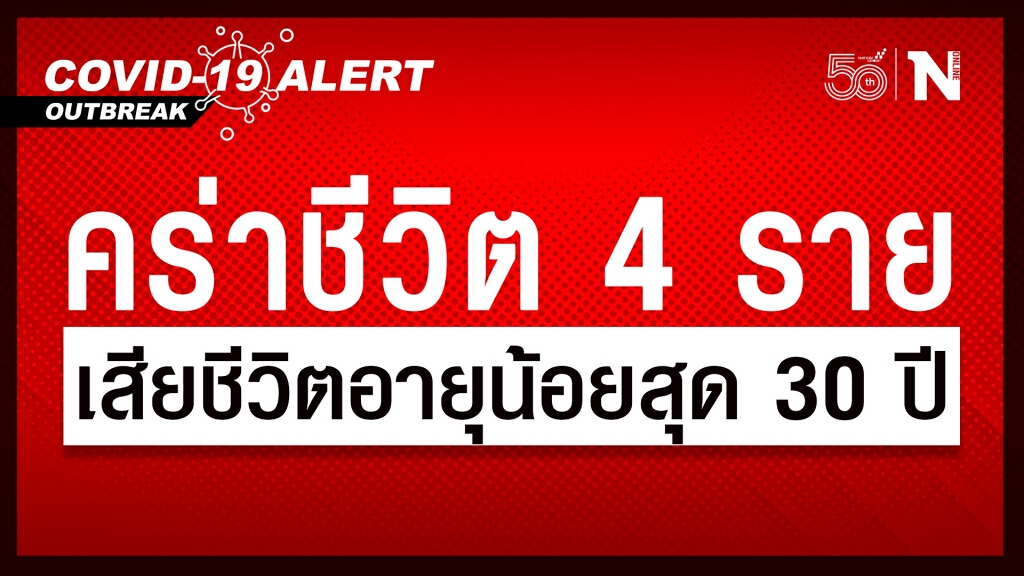 เศร้า!! โควิด-19 คร่าชีวิต 4 ราย พบติดเชื้อ-เสียชีวิตวันเดียวกัน