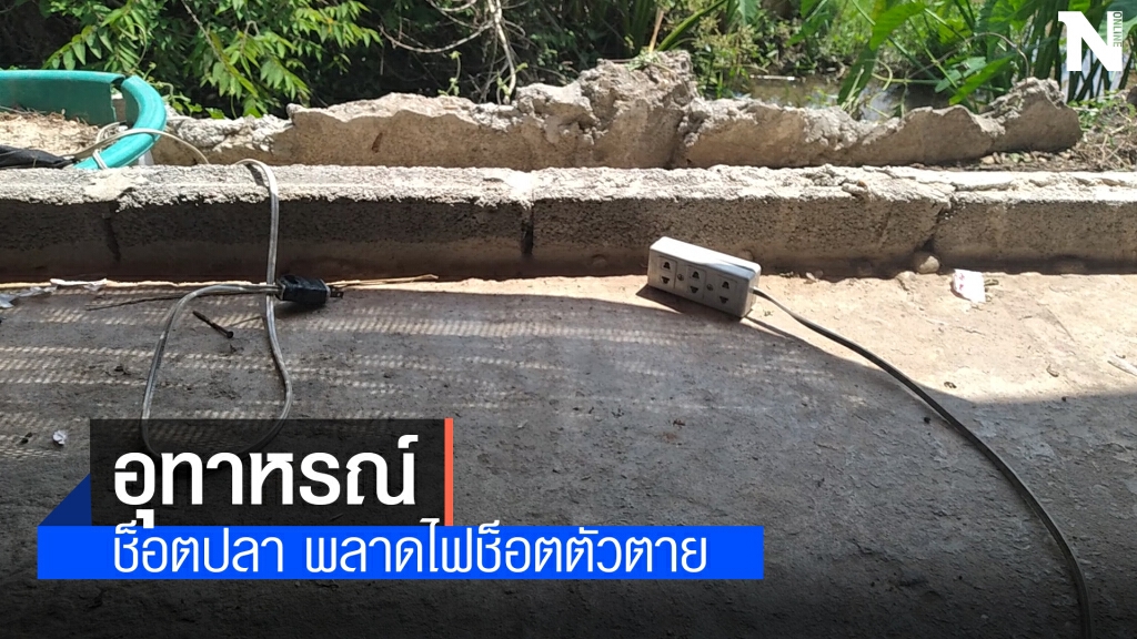 ช็อตปลาในลำห้วยข้างบ้านพลาดลื่นล้มถูกไฟฟ้าช็อตดับ ช็อตปลาในลำห้วยข้างบ้านพลาดลื่นล้มถูกไฟฟ้าช็อตดับ