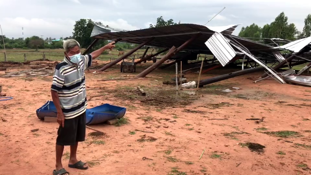 พายุถล่มบัวใหญ่ โรงเรียน-บ้านเรือนเสียหายยับเยิน