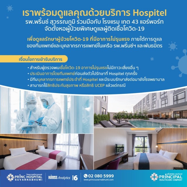 โรงพยาบาลเอกชน เปิดตัว Hospitel รองรับผู้ป่วยโควิดเพิ่ม