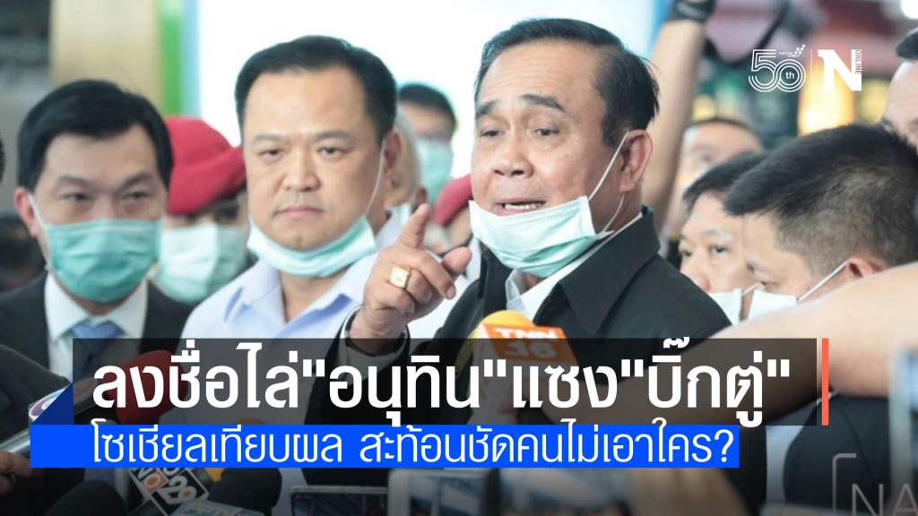 เทียบชัดๆ คะแนนลงชื่อขับไล่ "บิ๊กตู่" กับ "อนุทิน" โซเชียลบอกแค่นี้ก็รู้แล้วคนไม่เอาใคร ??