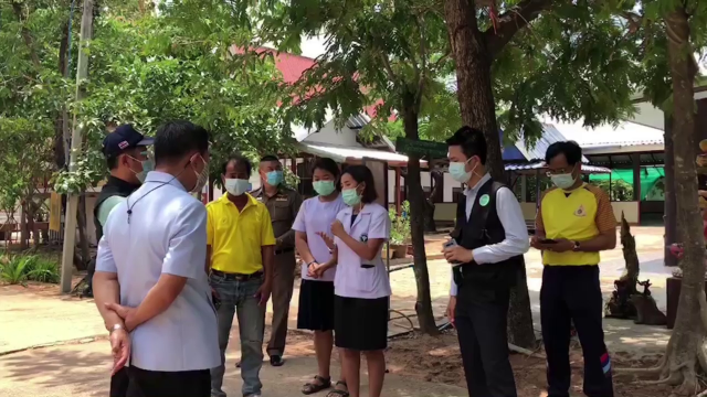 นายอำเภอลงพื้นที่ตรวจกรณีพระมรณภาพจากโควิด