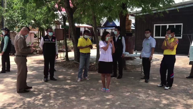 นายอำเภอลงพื้นที่ตรวจกรณีพระมรณภาพจากโควิด