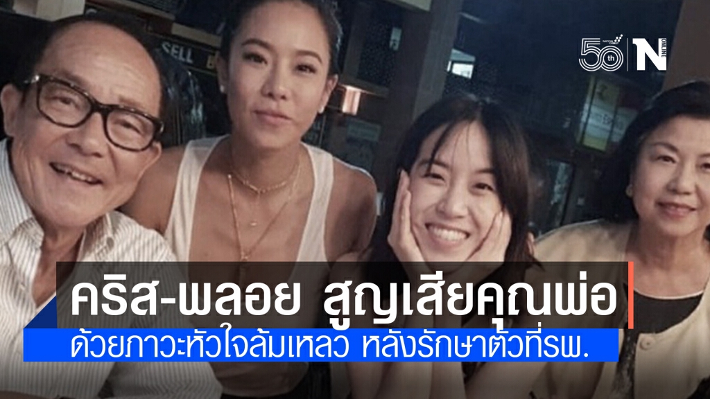 เศร้า!! "คริส-พลอย หอวัง" สูญเสียคุณพ่อ จากภาวะหัวใจล้มเหลว ในวัย 71 ปี