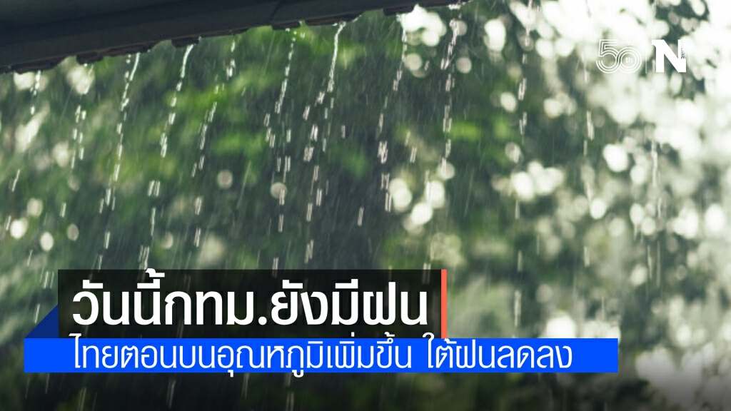 พยากรณ์อากาศวันนี้ ไทยตอนบนอุณหภูมิสูงขึ้น กทม.มีฝนฟ้าคะนอง ภาคใต้ฝนลดลง