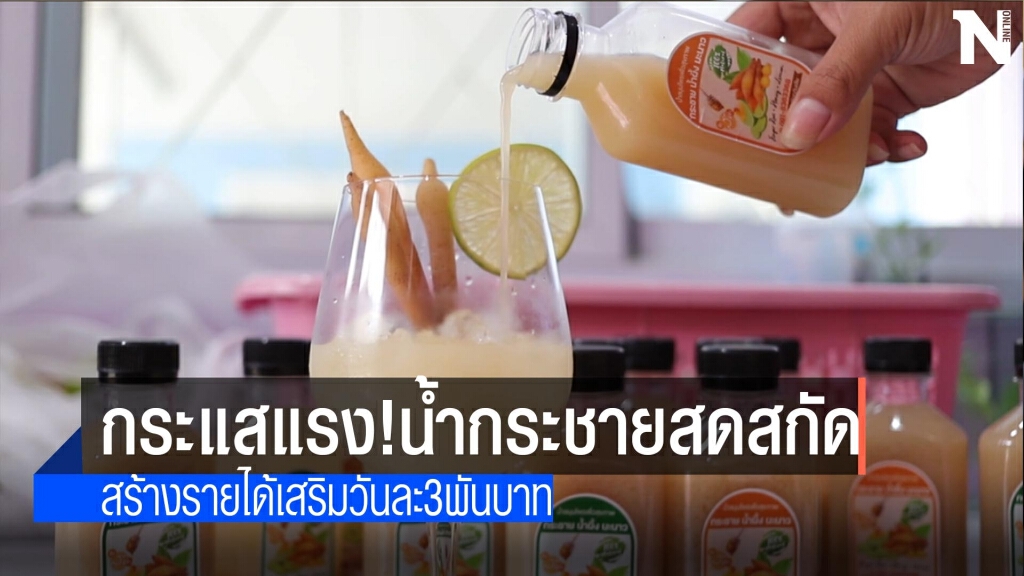 หนุ่มชลประทานทำน้ำกระชายขาวสกัด-โกยวันละ3พันบาท