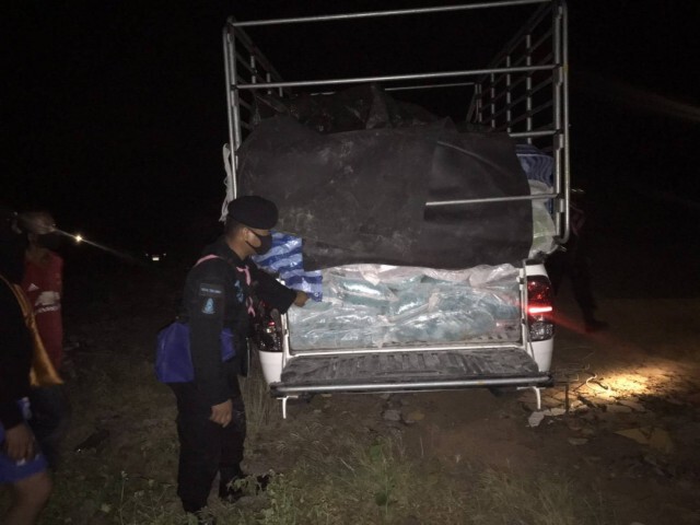 ทหารพราน 22 ตรวจยึดและจับกุมลักลอบนำเข้าเส้นขนมจีนแห้ง