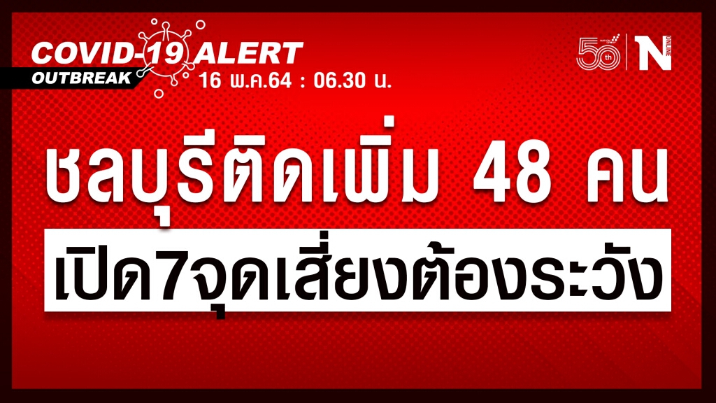 "ชลบุรี"ติดโควิดเพิ่ม 48 ราย พร้อมเปิด 7 สถานที่เสี่ยง "ชลบุรี"ติดโควิดเพิ่ม 48 ราย พร้อมเปิด 7 สถานที่เสี่ยง