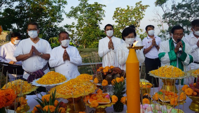 บวงสรวงพุทธชยันตี 2600 ปี ช่วยขจัดโรคร้ายโควิด-19