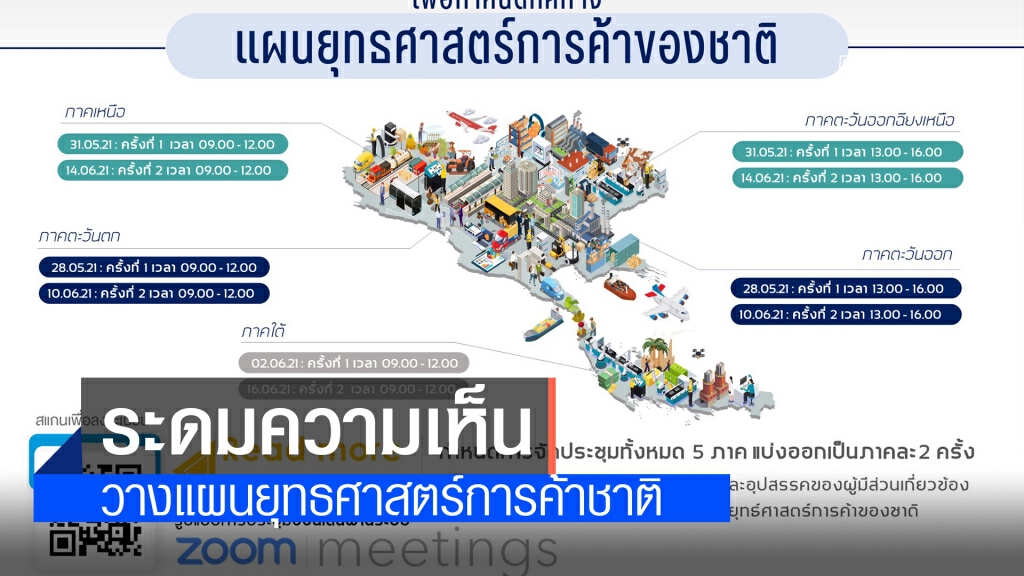 สนค. ร่วมกับ ศูนย์วิจัยฯ ม.ธรรมศาสตร์ เชิญชวนระดมความเห็น วางแผนยุทธศาสตร์การค้าชาติ