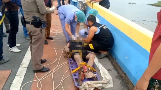 ทอดแหติดศพหนุ่มนิรนามถูกมัดมือเท้าโยนทิ้งทะเล