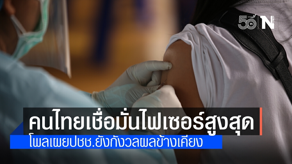 สวนดุสิตโพล เผย คนไทยเชื่อมั่น"ไฟเซอร์-โมเดอร์นา"สูงสุด แต่พร้อมฉีดที่รัฐจัดให้