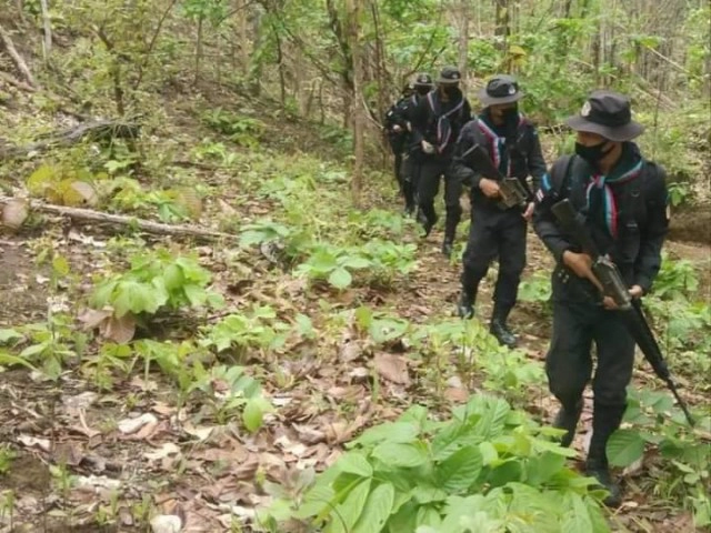 ทหารพรานที่36ส่งกำลังพลเฝ้าระวังชายแดน