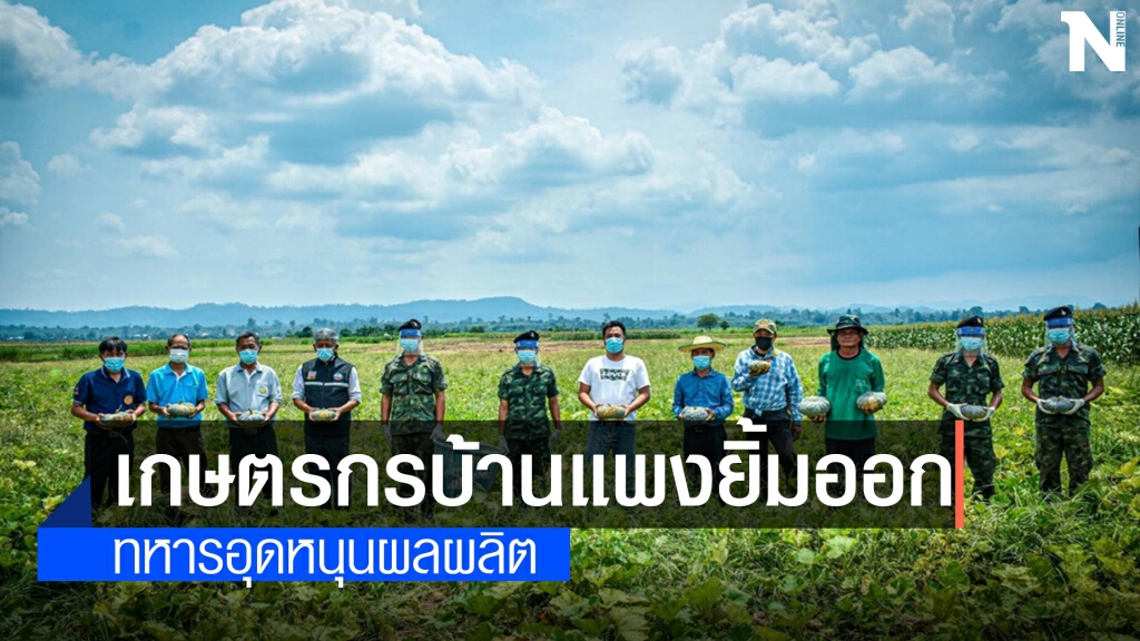 ทหาร ร.3 พัน.3 ช่วยซื้อฟักทอง-ข้าวโพดหวาน