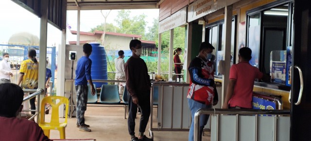 จนท.ตรวจเข้มโควิด19ชายแดนไทยเขมรด่านถาวรช่องสะงำ