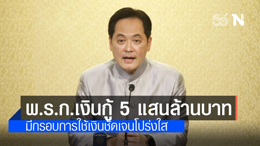 โฆษกรัฐ ยันพ.ร.ก. เงินกู้ 5 แสนล้าน มีกรอบการใช้เงินชัดเจนโปร่งใส โฆษกรัฐ ยันพ.ร.ก. เงินกู้ 5 แสนล้าน มีกรอบการใช้เงินชัดเจนโปร่งใส