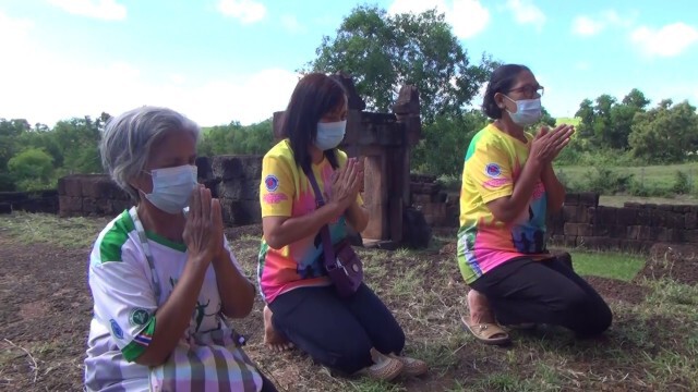 เตรียมบวงสรวงรับทับหลังพระยมทรงกระบือ