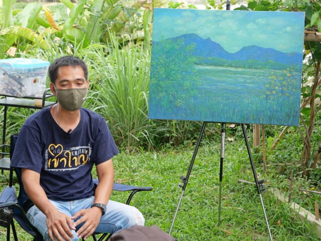 ศิลปินเมืองน้ำกว๊านวาดรูปประมูล-หารายได้ช่วยเหยื่อวาตภัย