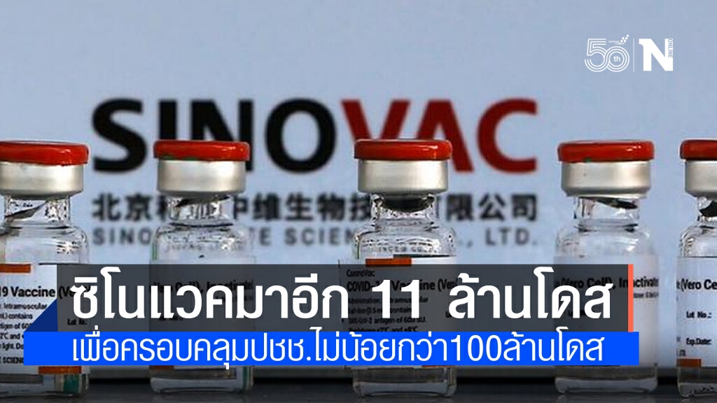 สธ.ทยอยนำเข้าวัคซีนซิโนแวคอีก11 ล้านโดส